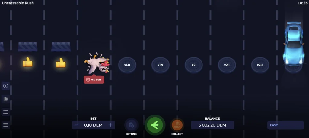 Uncrossable Rush Demo Spiel