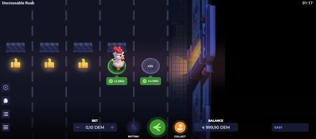 Uncrossable Rush Mobil Spiel