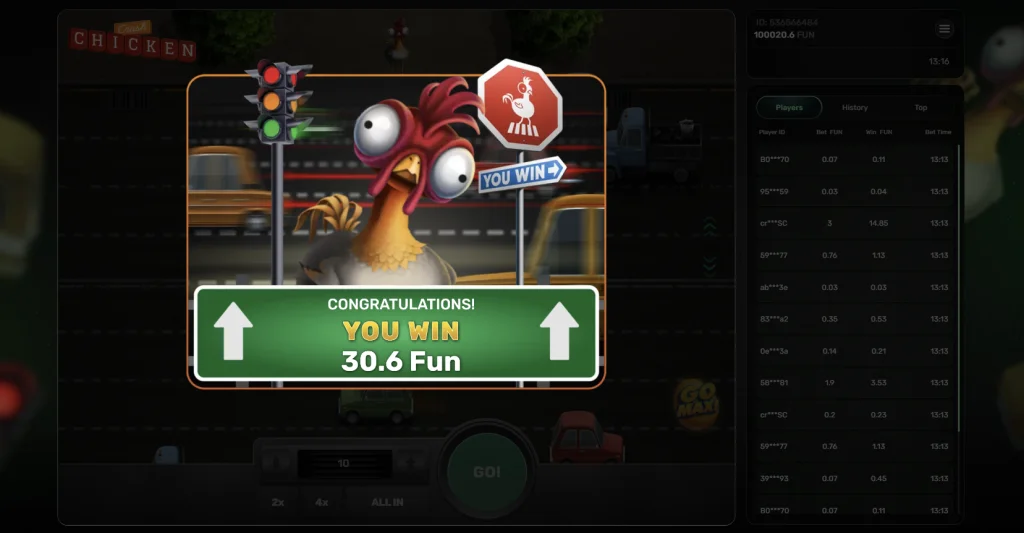 Chicken Crash gratis demo